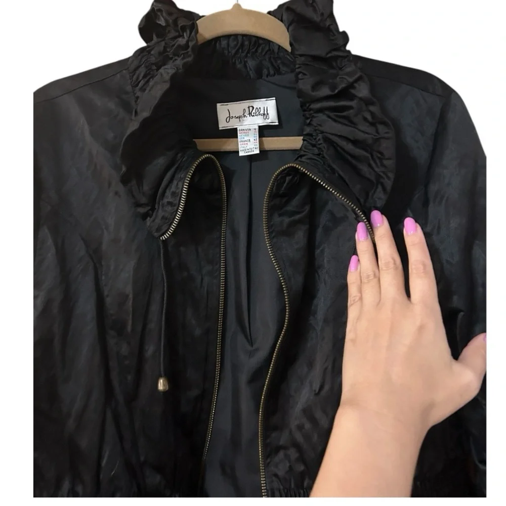 Joseph Ribkoff Peplum Ruffle Neck Jacket - Picture 2 of 8